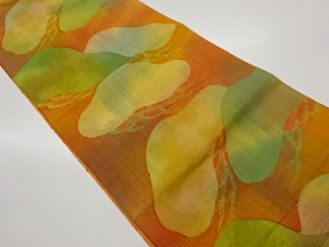 JAPANESE NAGOYA OBI / TSUMUGI / WOVEN ABSTRACT PINE